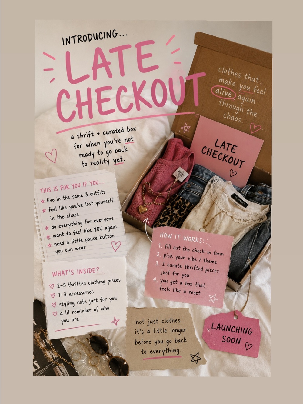 Late Checkout Curated Box - Pink Accent